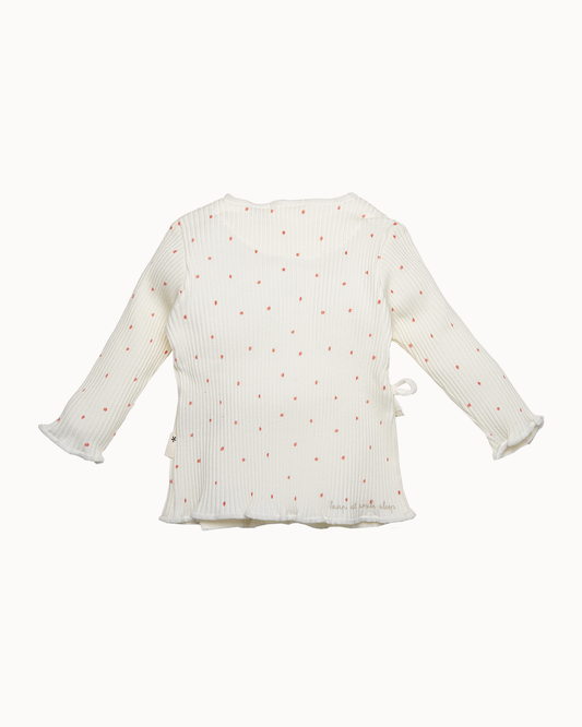 Off-white overslagshirt met print | Dessin