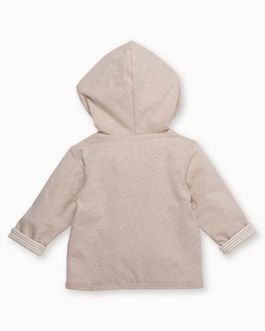Beige capuchonvest | Sand