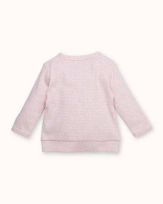 Roze overslagvest | Pinstripe Pink