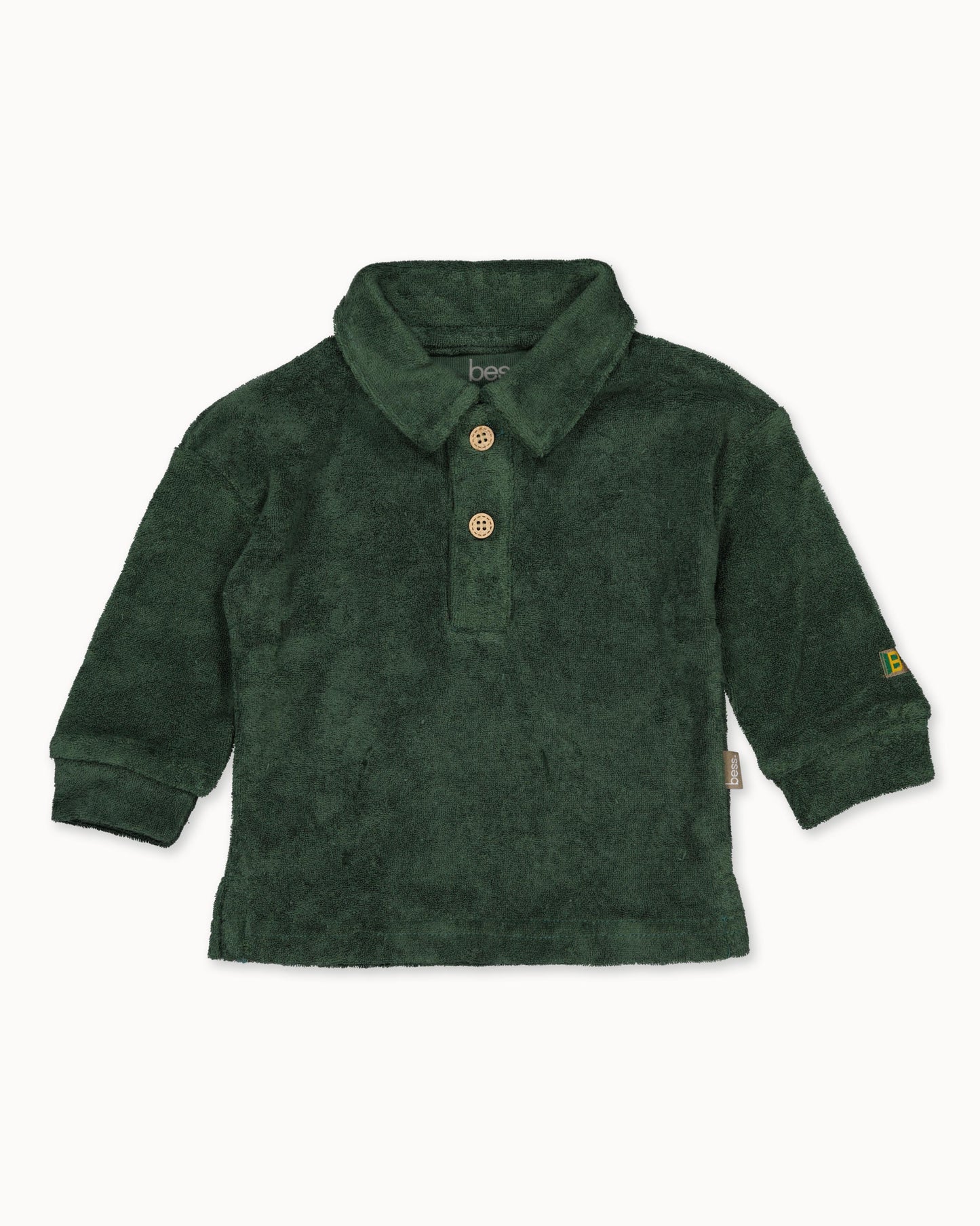 Sweater w/Collar Towelling | Green