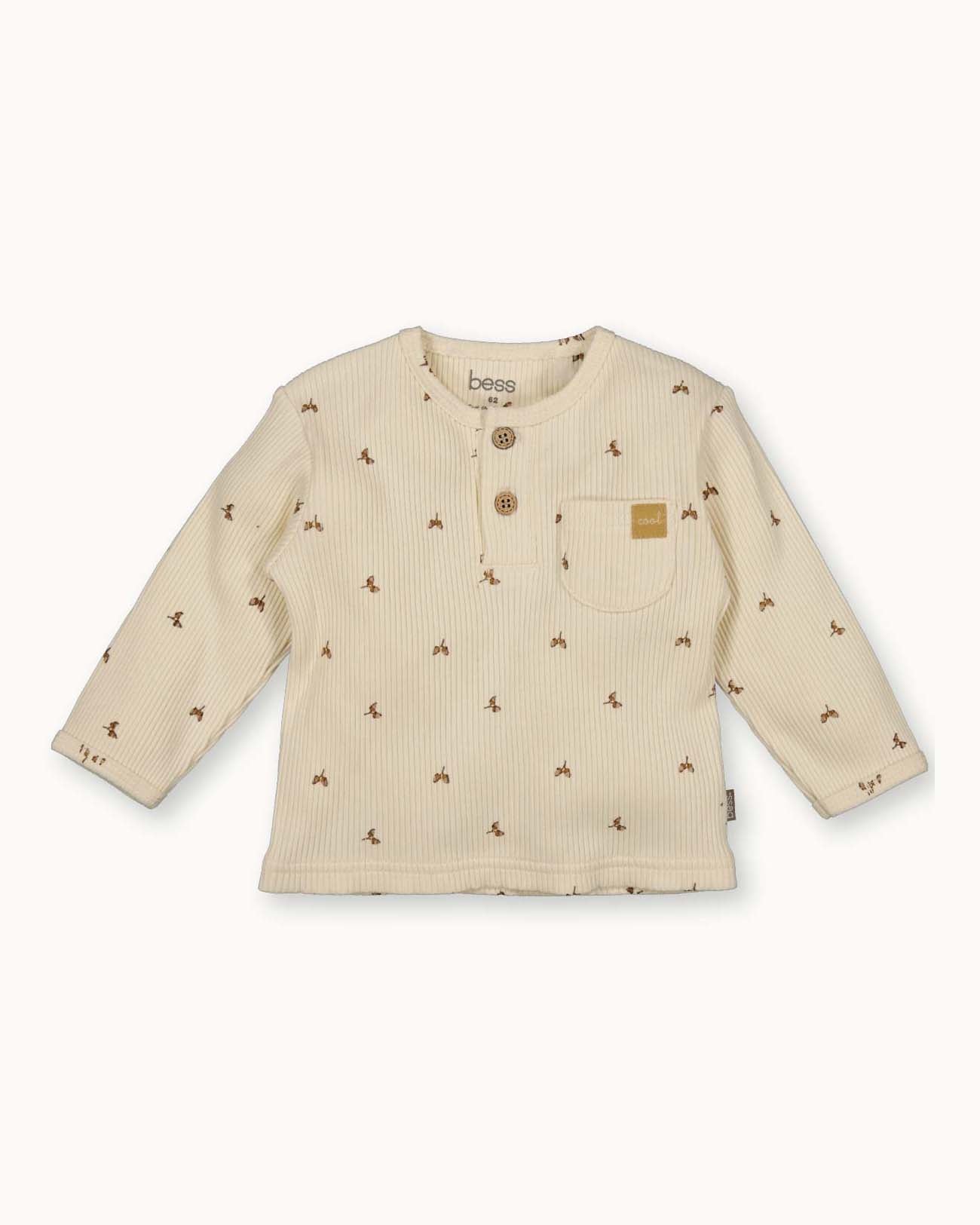 Shirt l.sl. AOP Rib | Off White