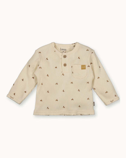 Shirt l.sl. AOP Rib | Off White
