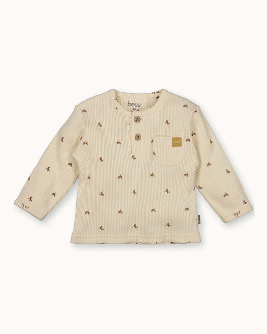 Shirt l.sl. AOP Rib | Off White