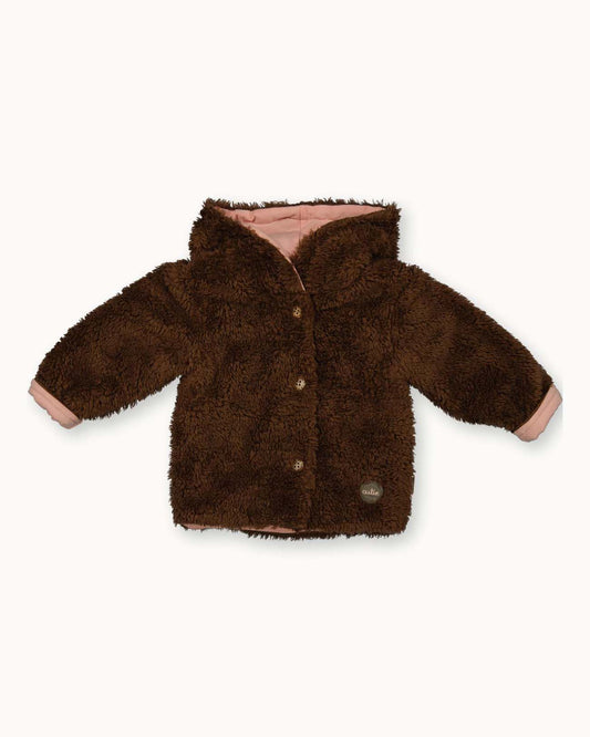Jacket HoodieTeddy | Walnut