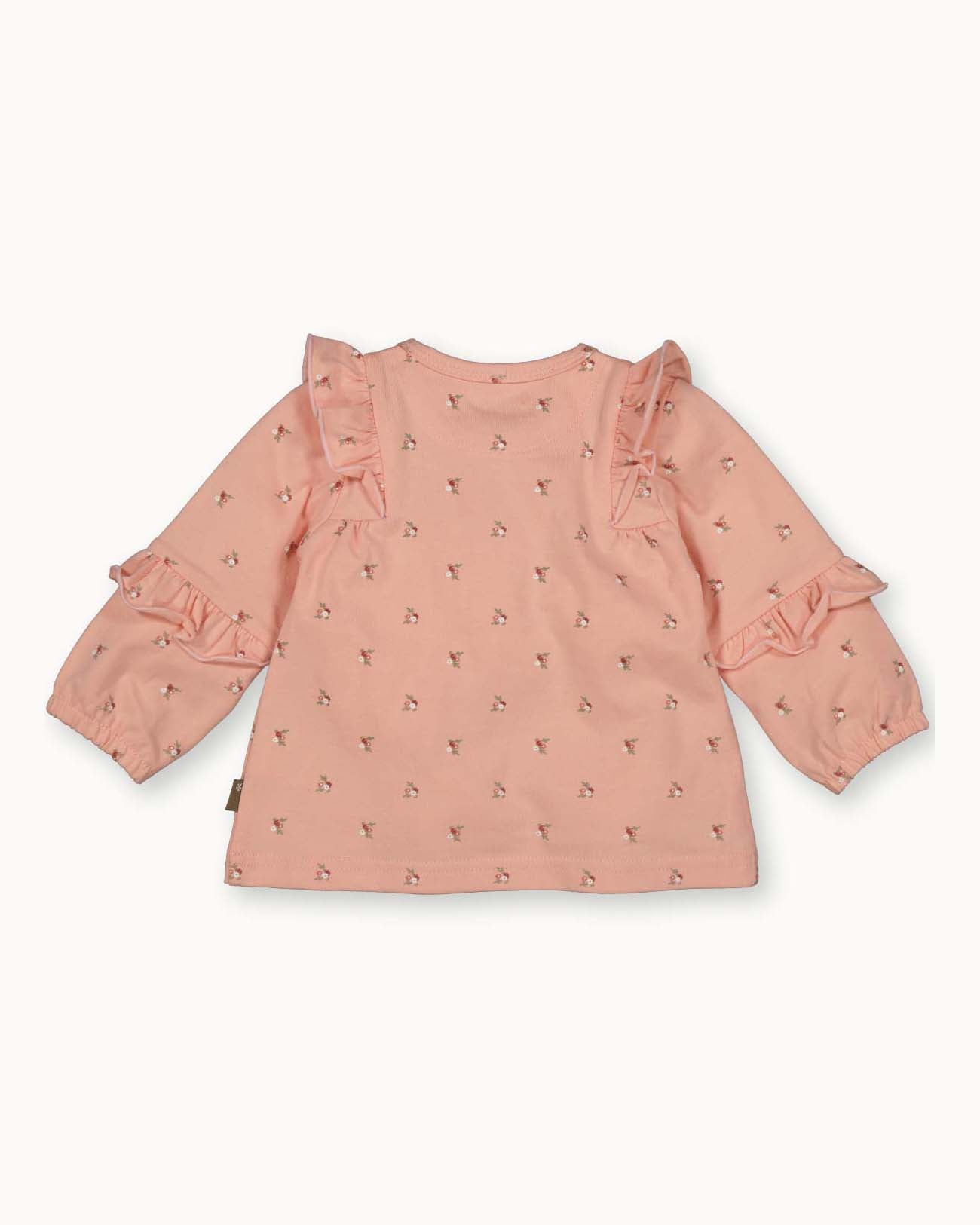 Shirt l.sl. Ruffles Flowers | Powder Pink