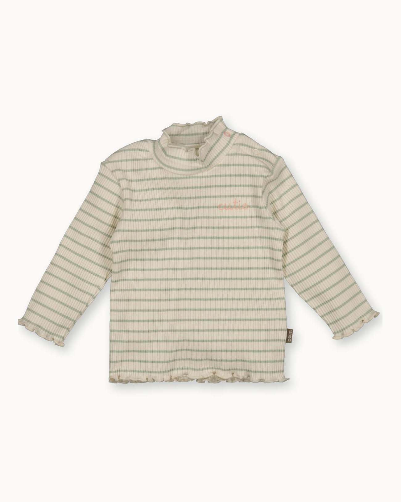 Shirt l.sl. Rib Striped | Off White