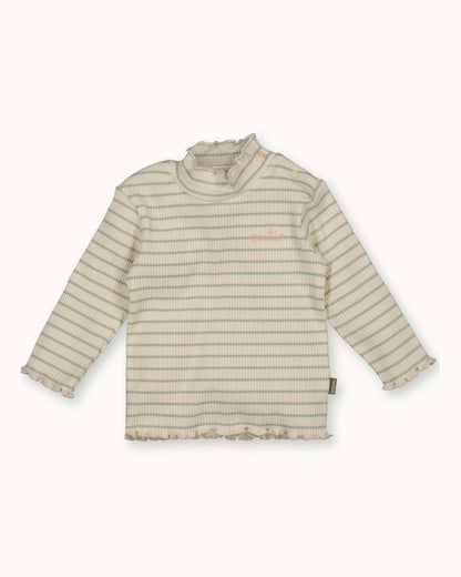 Shirt l.sl. Rib Striped | Off White