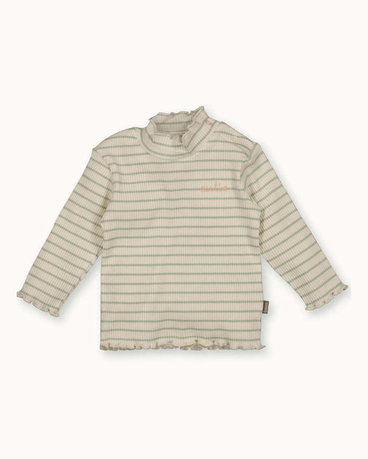 Shirt l.sl. Rib Striped | Off White