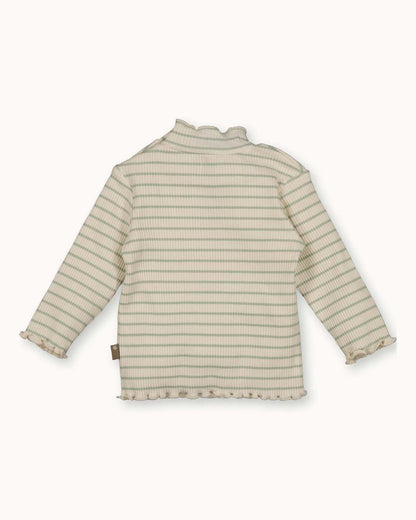 Shirt l.sl. Rib Striped | Off White