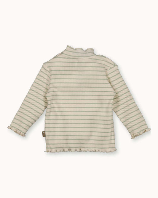 Shirt l.sl. Rib Striped | Off White