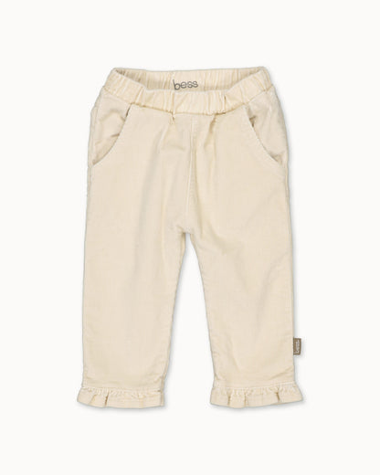 Pants Rib Ruffles Babycord | Off White