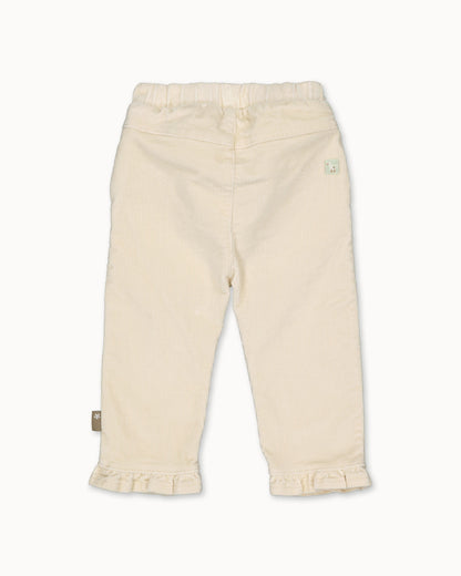 Pants Rib Ruffles Babycord | Off White