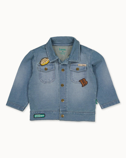 Lichtblauw denim jack | Stone Wash