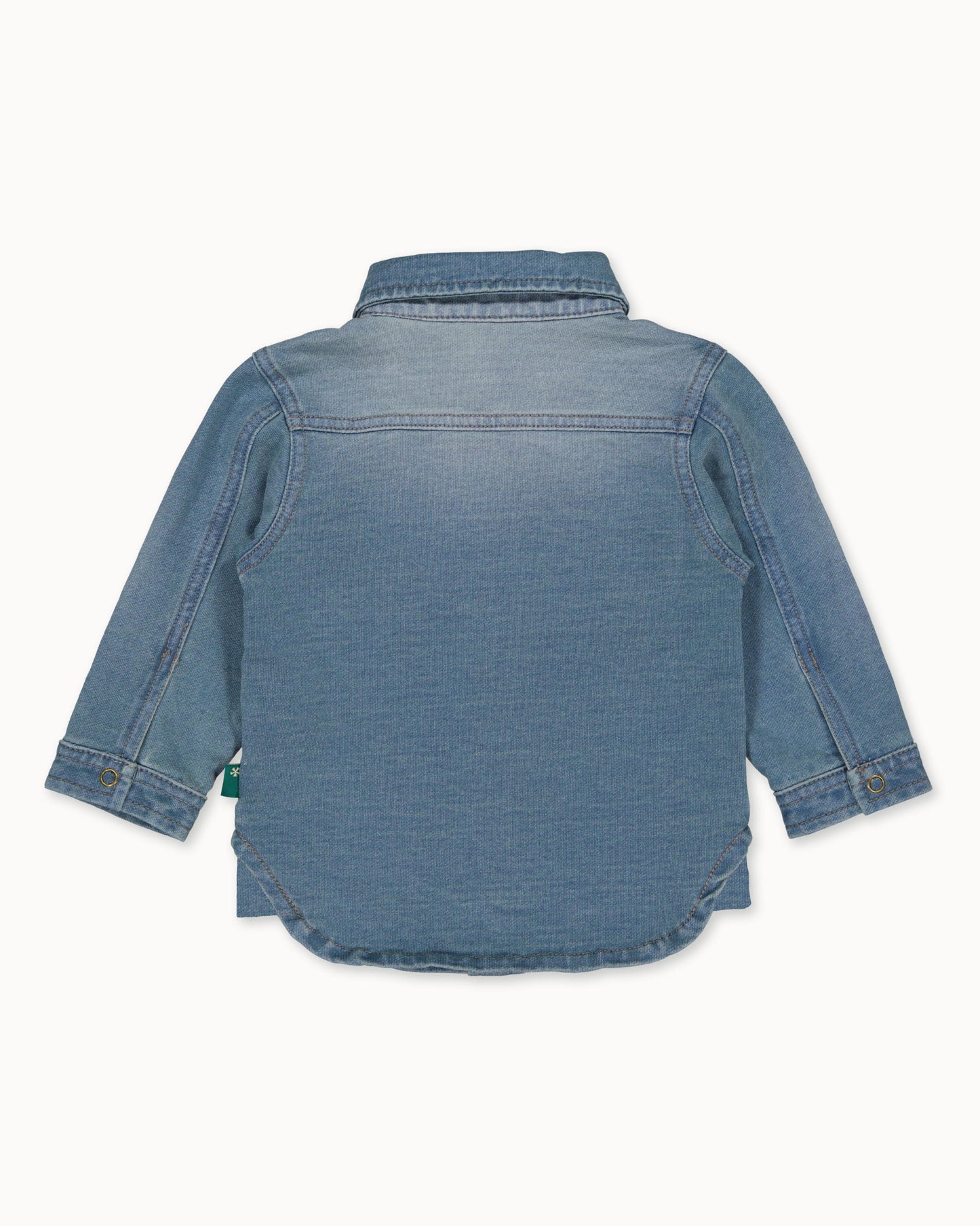 Lichtblauw denim overhemd | Stone Wash