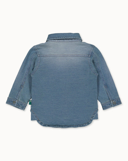 Lichtblauw denim overhemd | Stone Wash