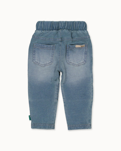 Denimblauw joggingbroek | Stone Wash