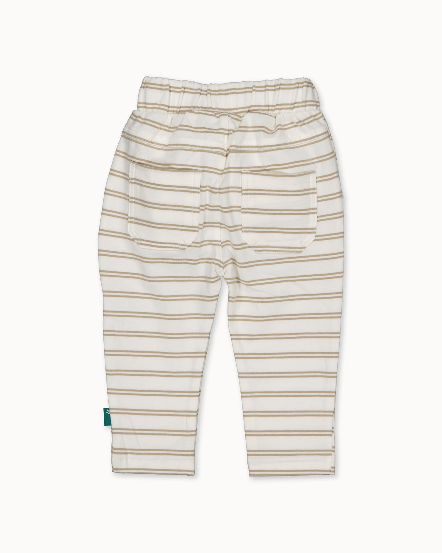 Beige gestreept gestreepte broek | Striped