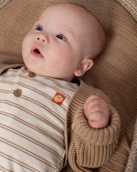 Beige gestreept romper | Striped