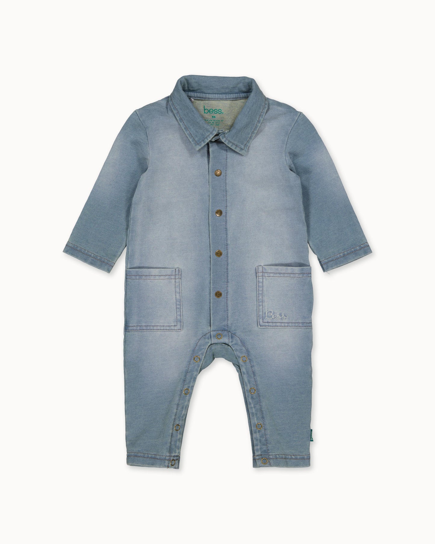 Denimblauw boxpak | Stone Wash