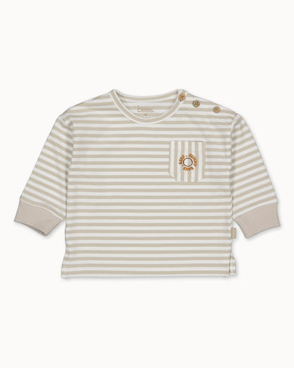 Denimblauw short | Striped