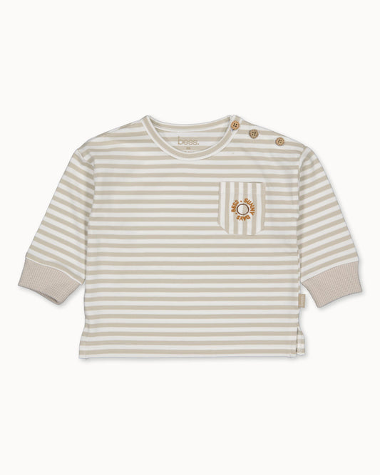 Denimblauw short | Striped
