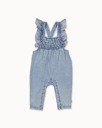 Bloemenprint jurk | Light Wash