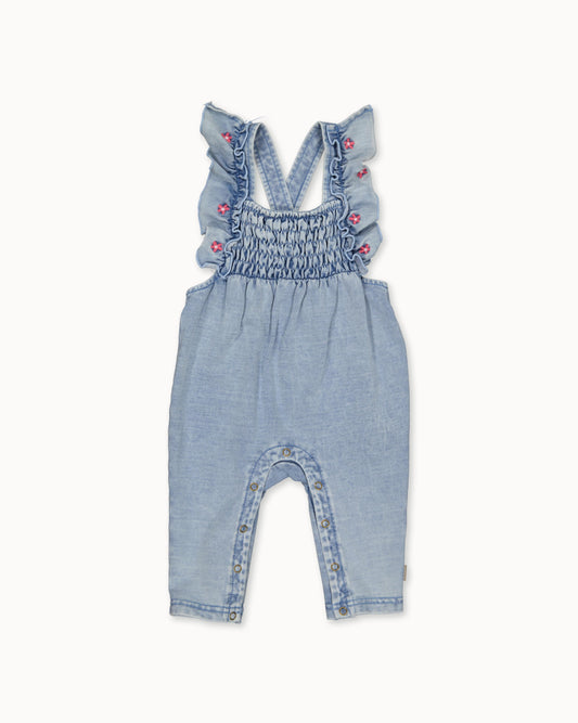 Bloemenprint jurk | Light Wash