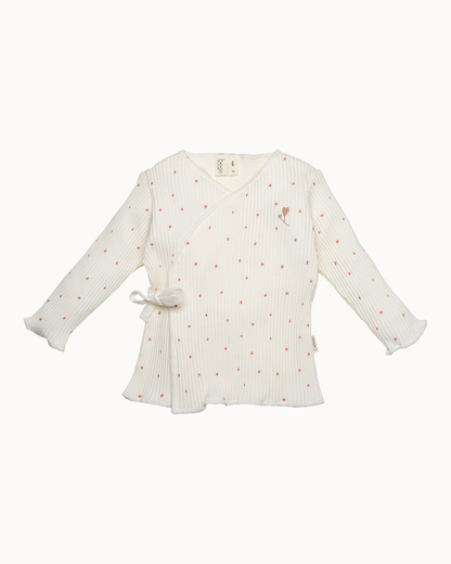 Off-white overslagshirt met print | Dessin
