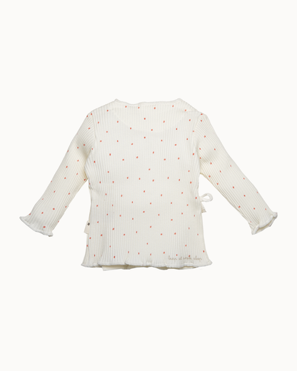 Off-white overslagshirt met print | Dessin