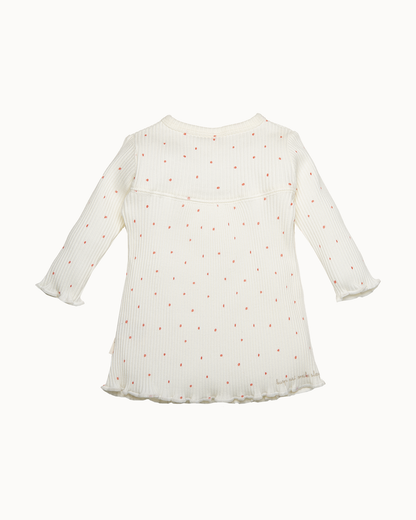 Off-white jurkje met print | Dessin