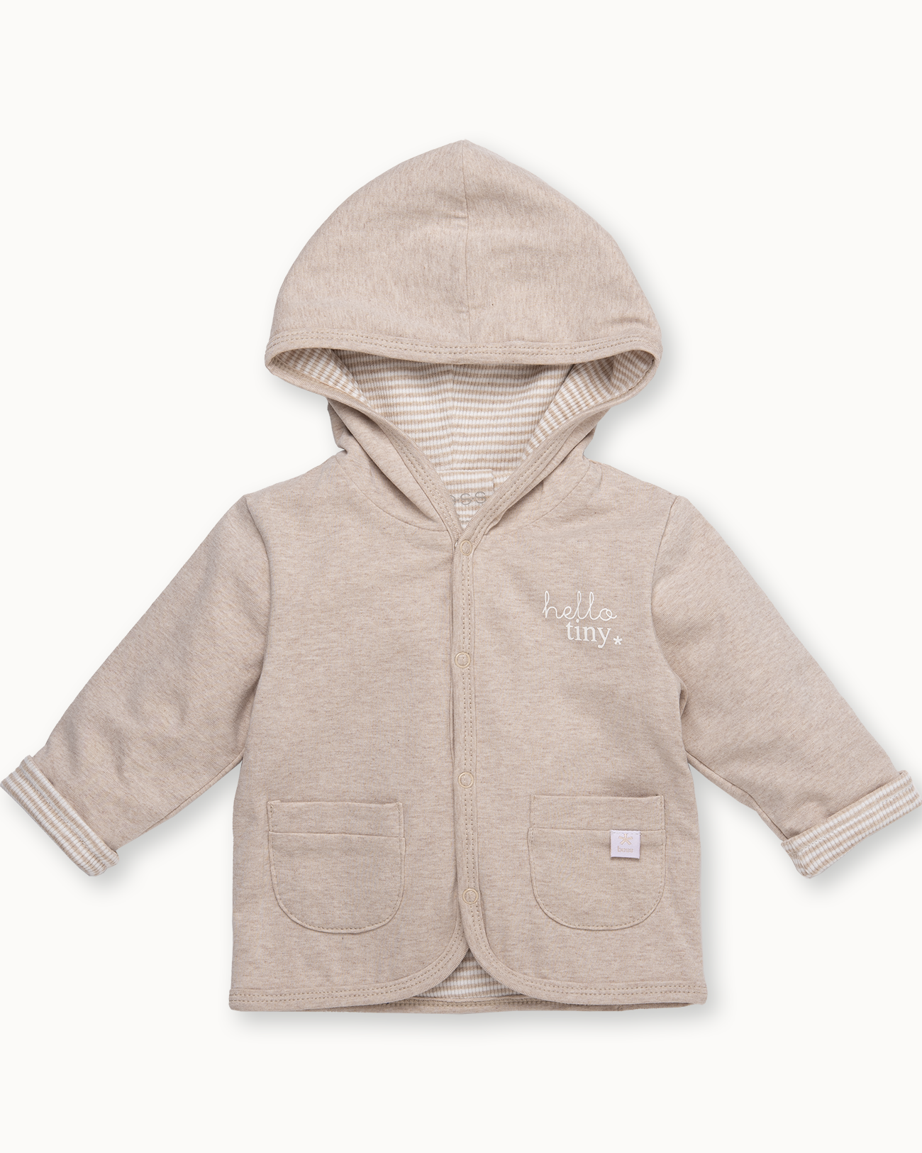 Beige capuchonvest | Sand