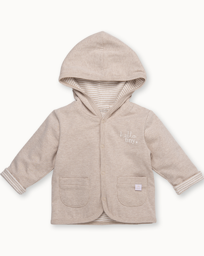 Beige capuchonvest | Sand