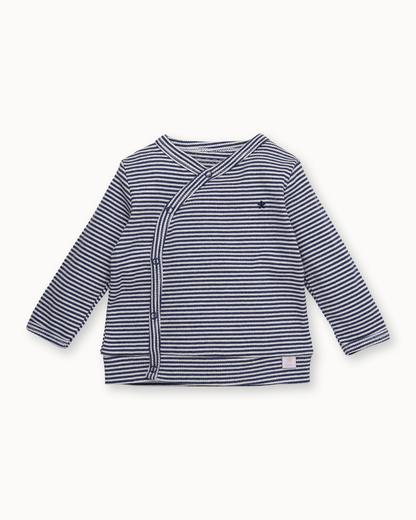 Blauw gestreept overslagvest | Pinstripe Blue