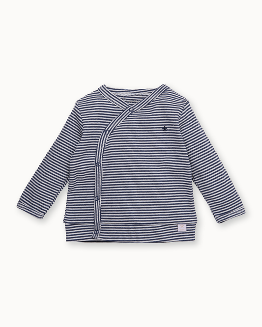Blauw gestreept overslagvest | Pinstripe Blue
