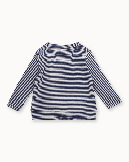Blauw gestreept overslagvest | Pinstripe Blue