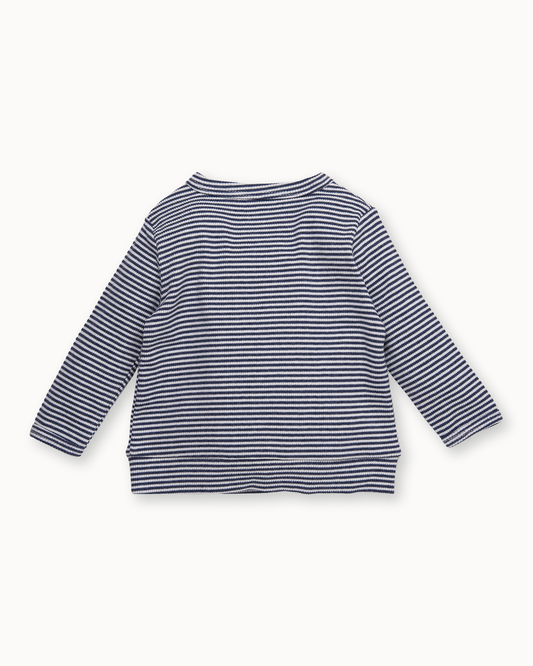 Blauw gestreept overslagvest | Pinstripe Blue