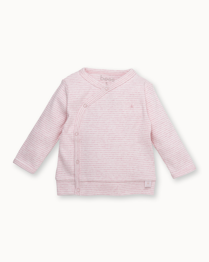 Roze overslagvest | Pinstripe Pink