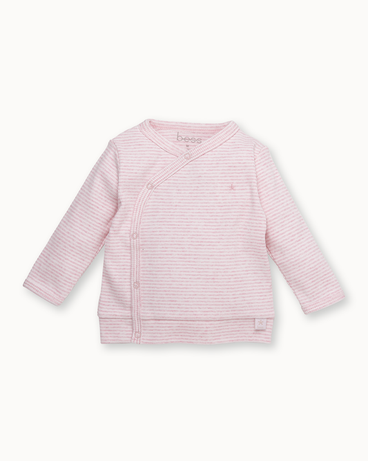Roze overslagvest | Pinstripe Pink