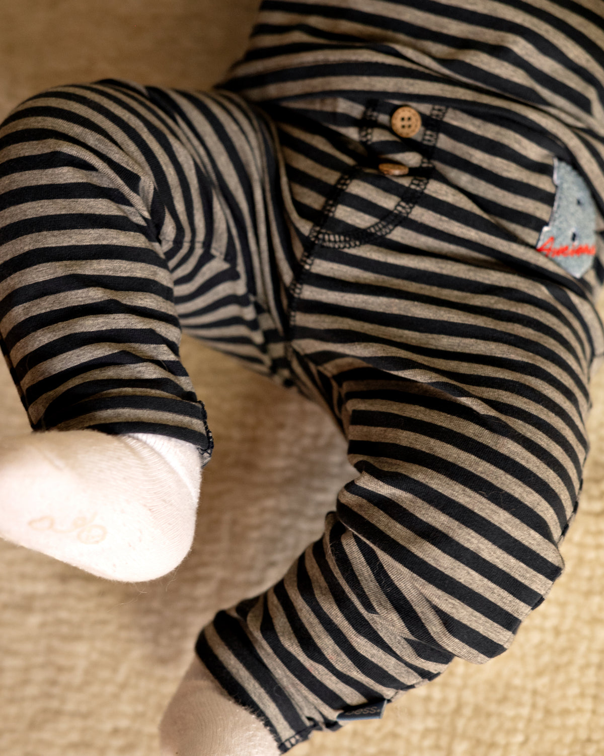 PANTS | AOP Taupe Stripe
