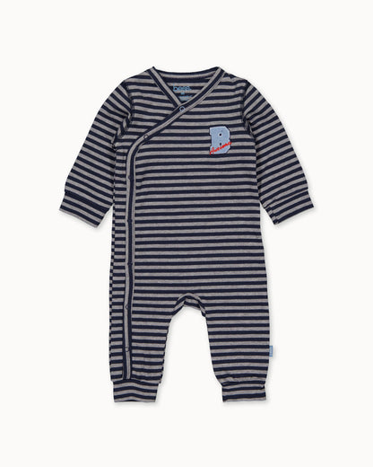 PLAYSUIT | AOP Taupe Stripe