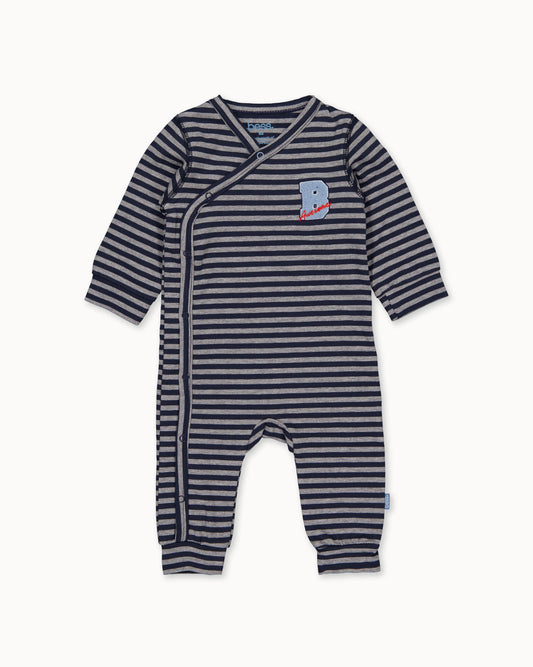 PLAYSUIT | AOP Taupe Stripe